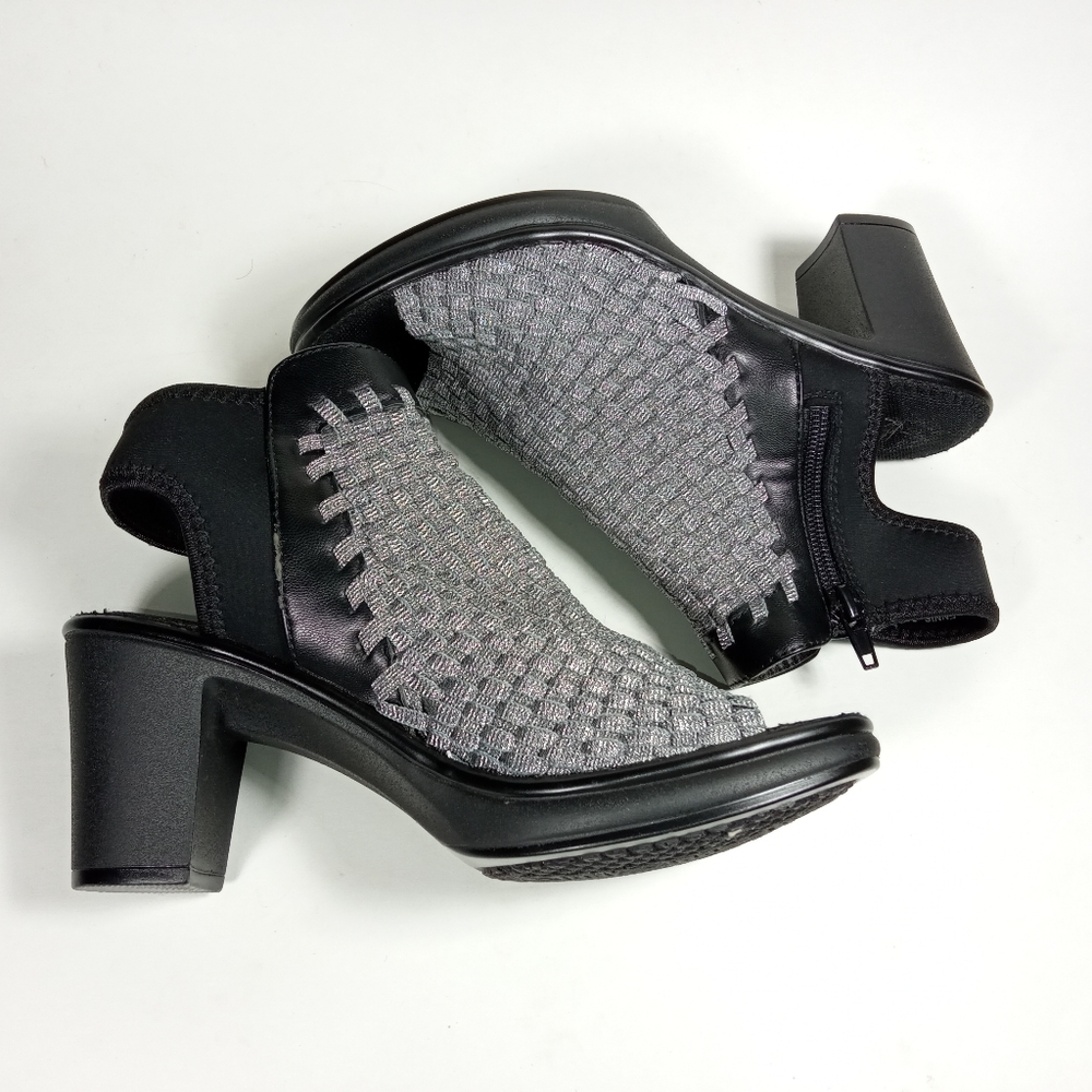 Steven by Steve Madden Silver Open Toe Bootie